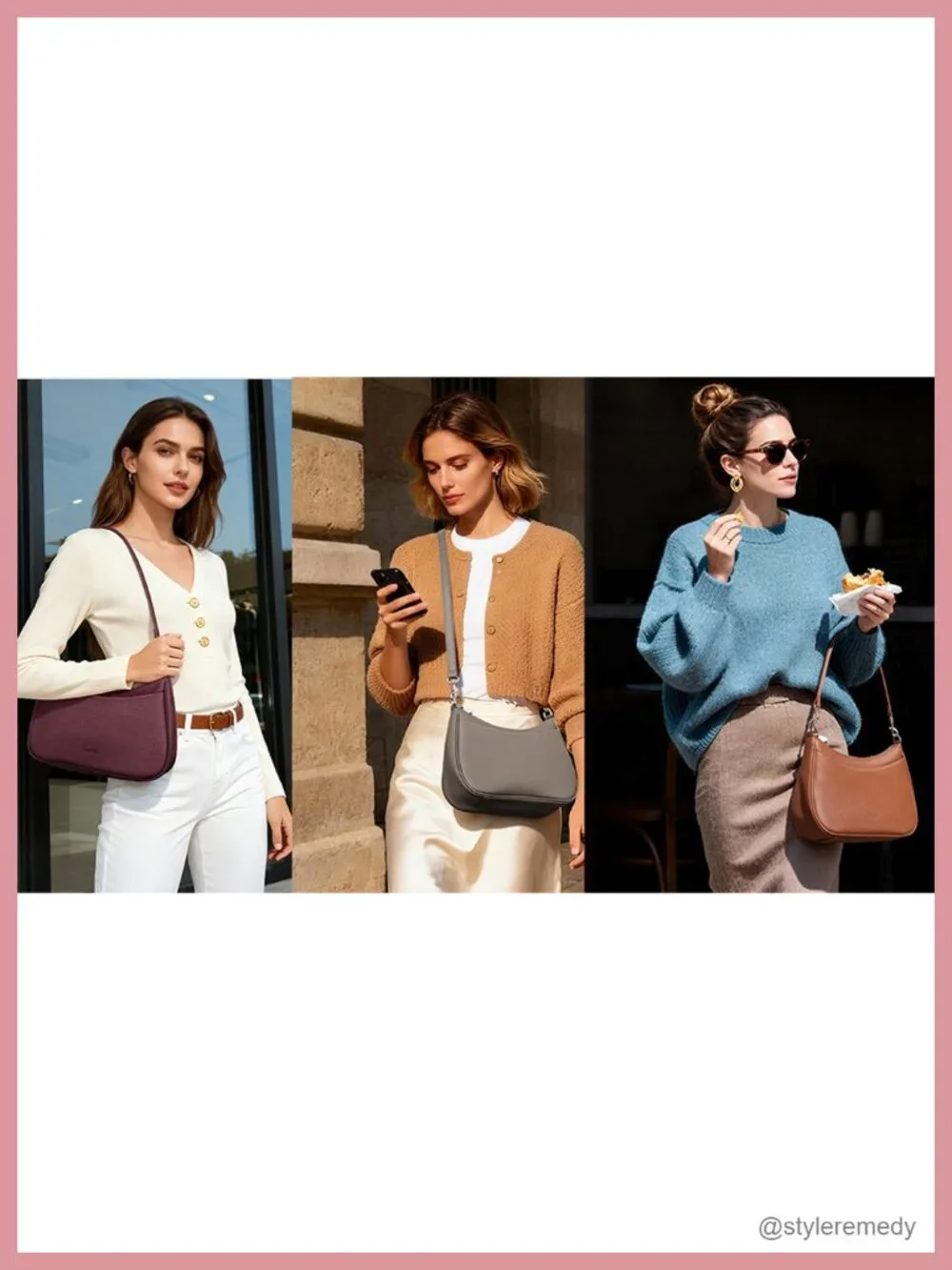 Genuine Leather Hobo Crossbody Bag Women Anti Theft Shoulder Purse RFID Card